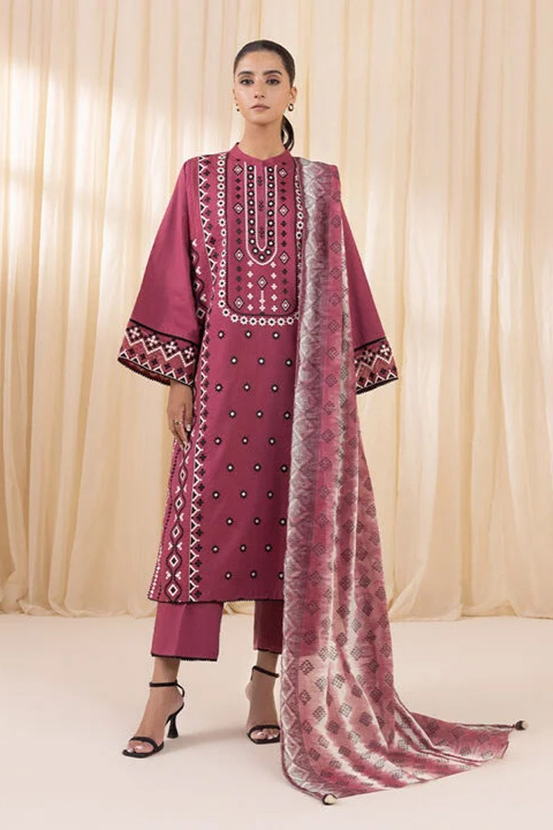 Sapphire Jacquard 3 Pc Emb Cotton Viscose - ST24V10-57