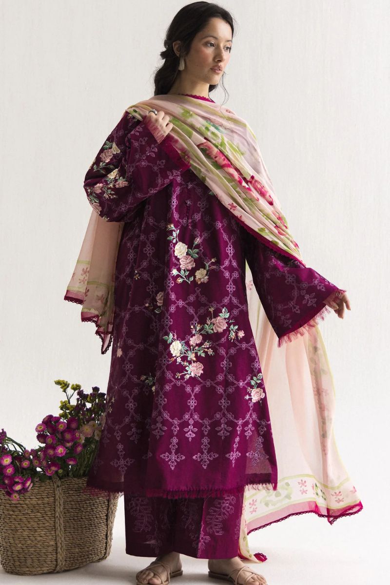Coco by Zara Shahjahan Emb Lawn - Airi-1A