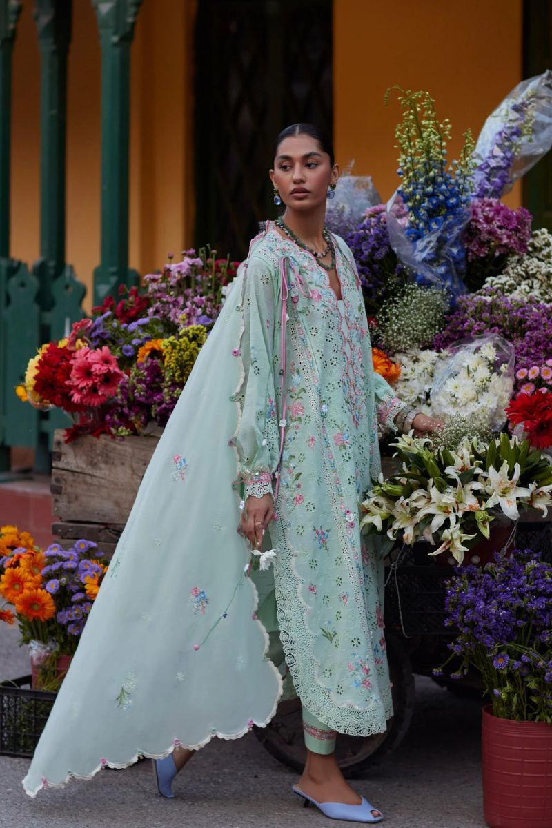 Wildflower by ZAHA Emb Lawn'26 - ZF26-12 JADE VINE REVERIE