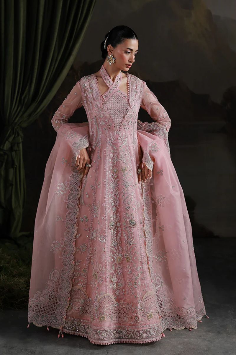 Qalamkar Elirah Formals Organza - MF-03 BLUSH REVERIE