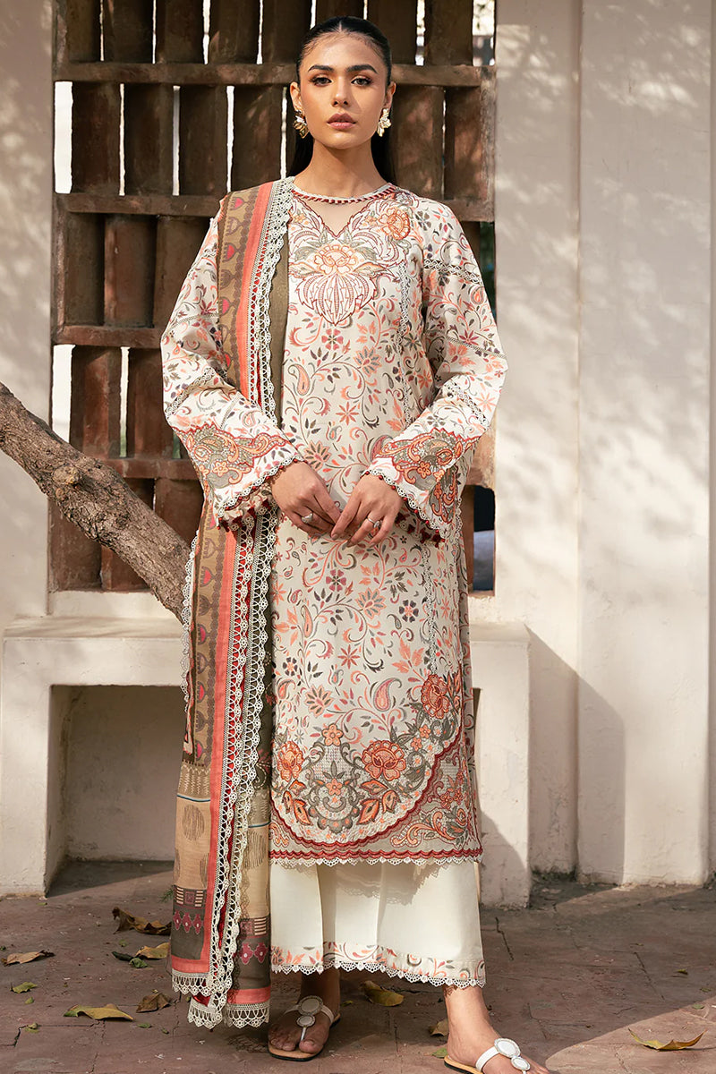 Bin Ilyas Hazel Printed Emb Lawn '25 - 2073 - A