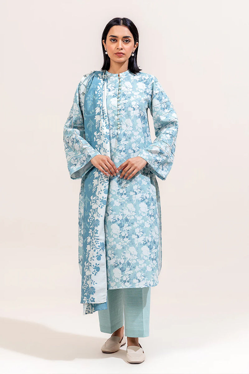 Beechtree Printed Khaddar - SAPPHIRE BLOOM