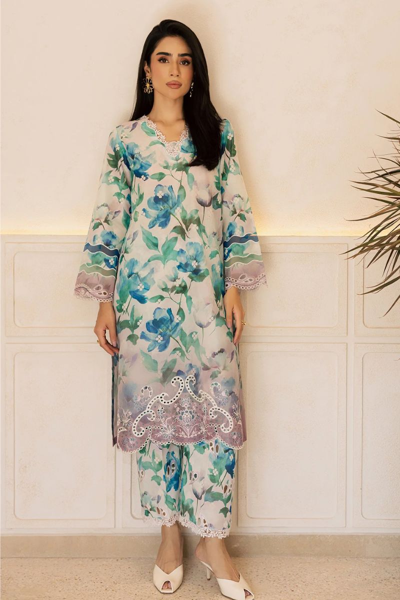 Nureh Ballerina 2 Pc Printed Chikankari Lawn'26 - NU2-210