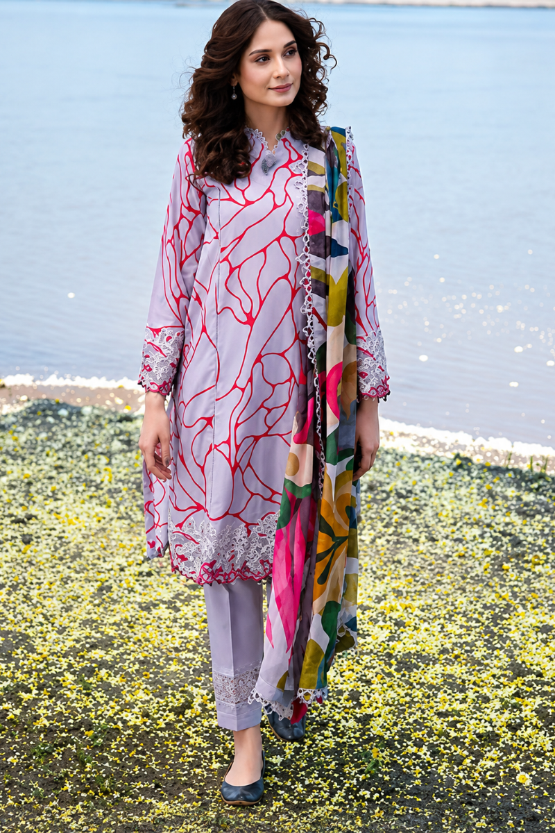 Maria.B M.Basics Embroidered Lawn - MB-04A