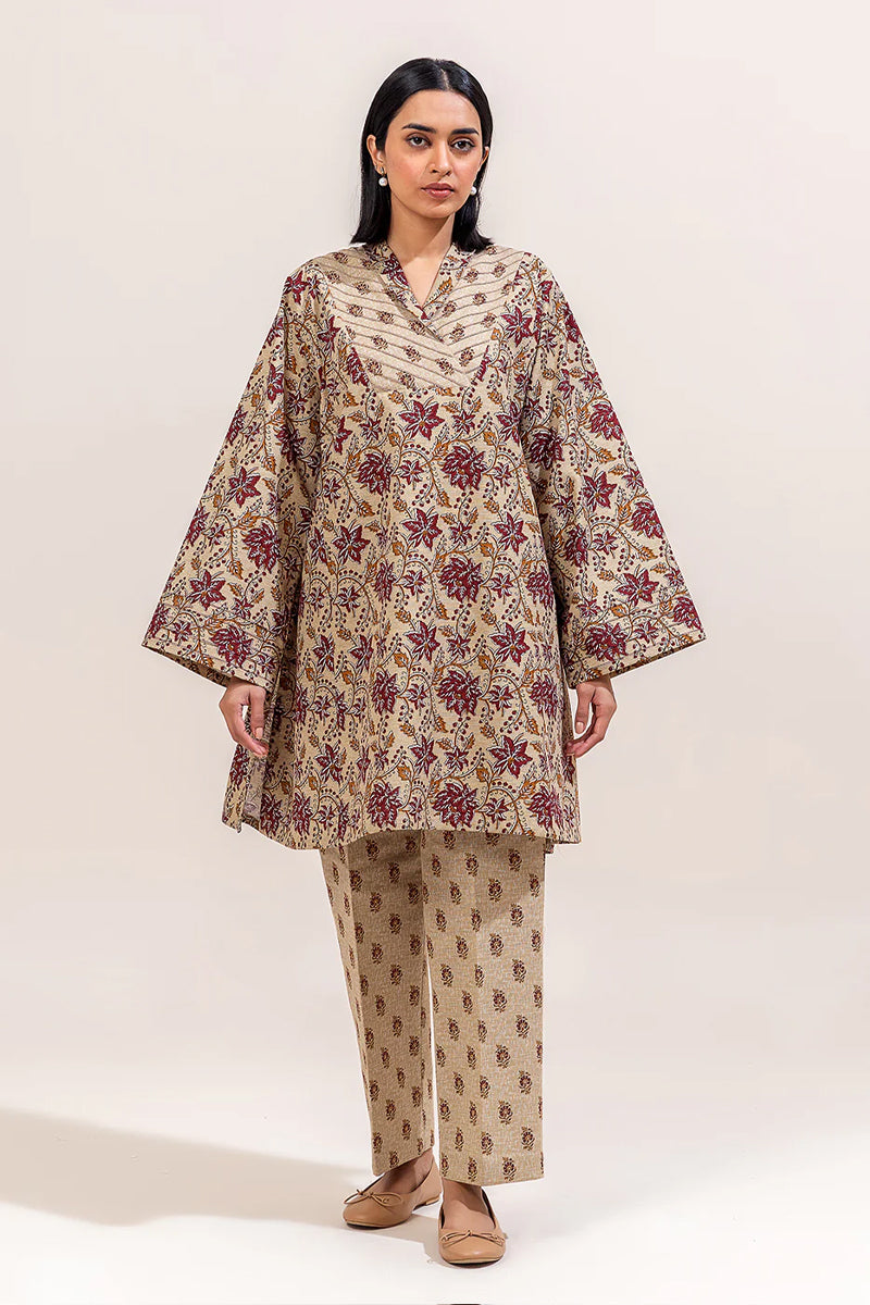 Beechtree Printed Khaddar 2 Pc - FLORAL CHARM
