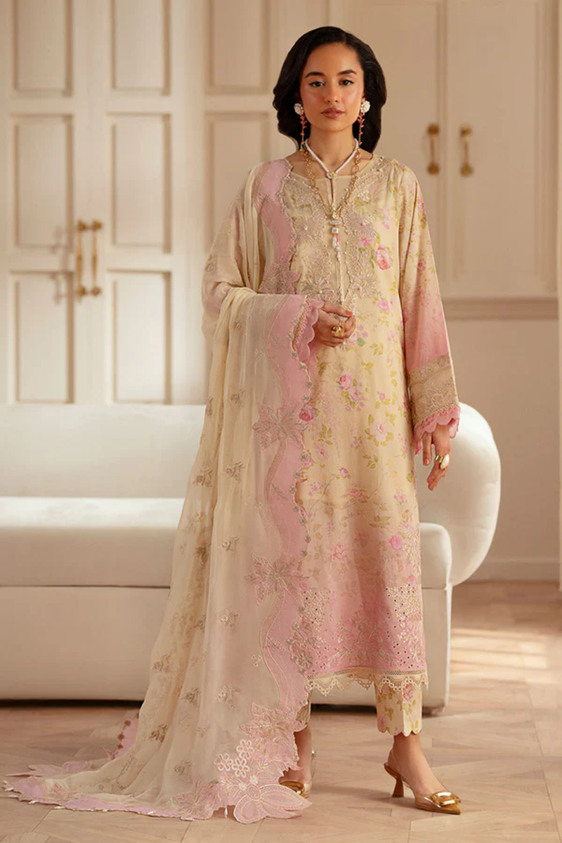 Nureh Embroidered printed lawn FE-05