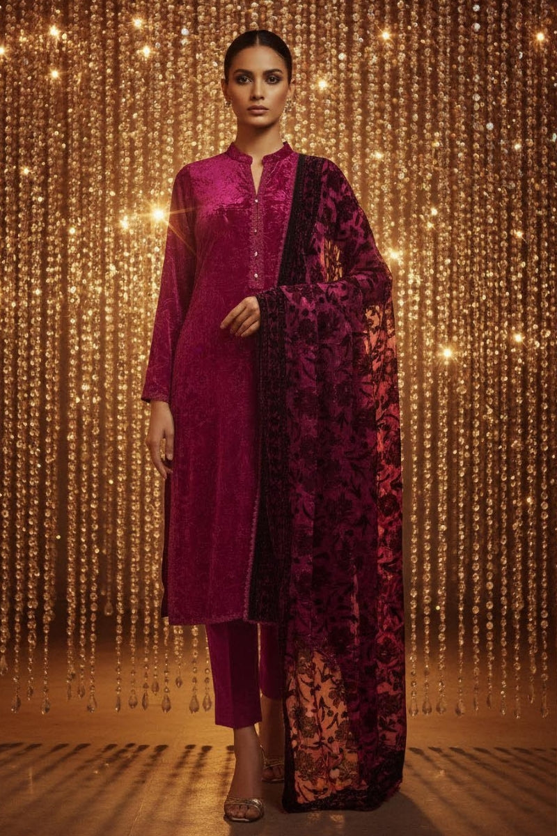 Nazakat by Mahees Printed Velvet'26 - ML-01
