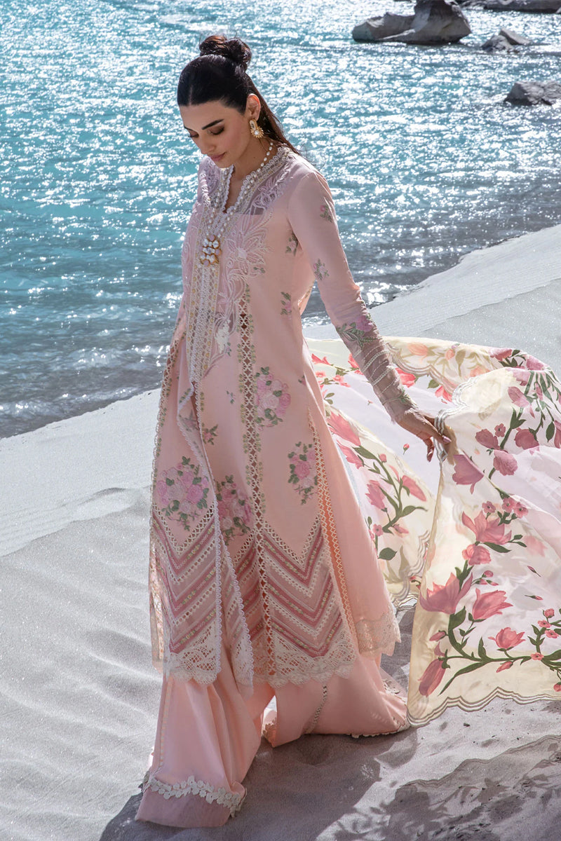 Crimson Luxury Lawn - Forget Me Not - Sorbet Pink