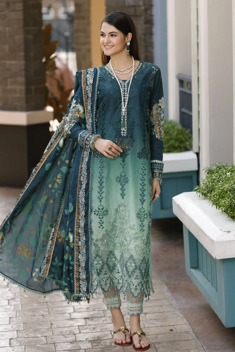 Noor by Saadia Asad Embroidered Lawn - D-03 Zalia