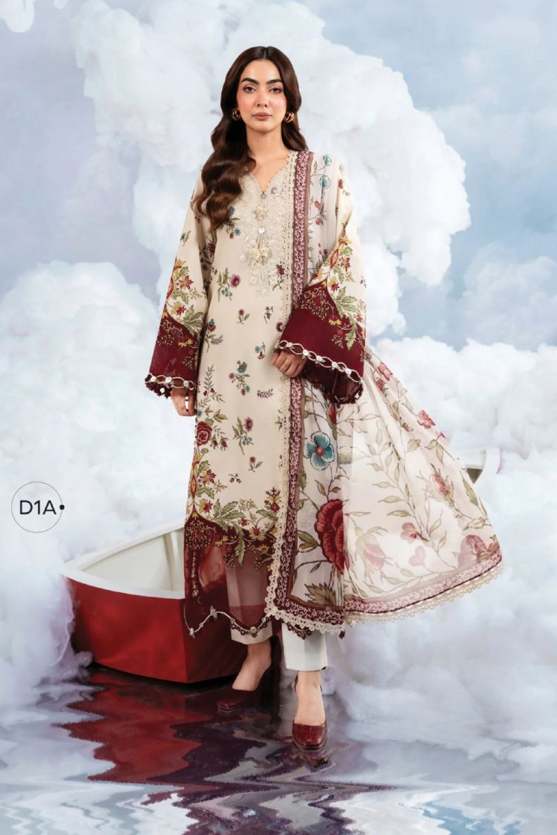 Maria.B M.Basics Embroidered Lawn'26 - MB-01A