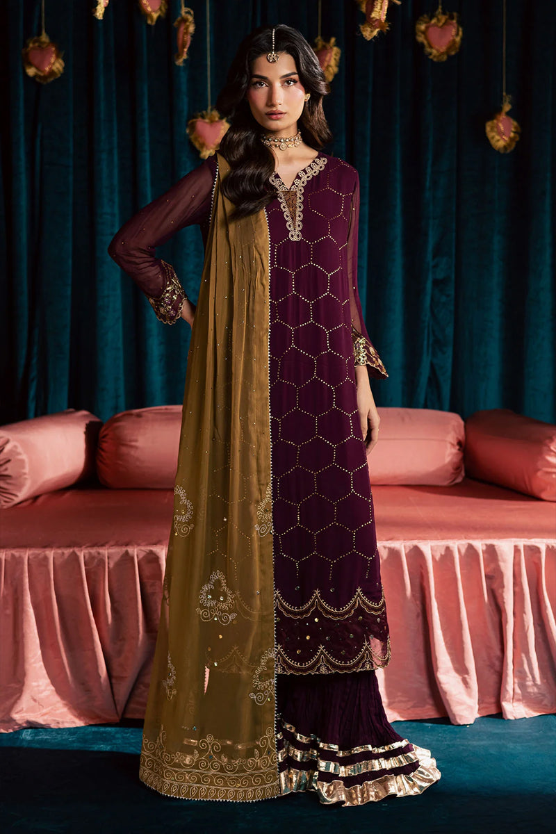Nureh Mukeshkari Embroidered Chiffon'26 - MK-21