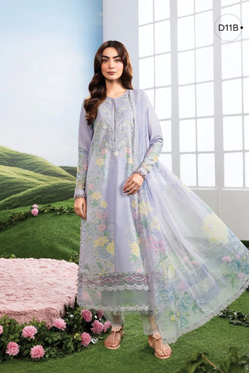 Maria.B M.Basics Embroidered Lawn'26 - MB-11B