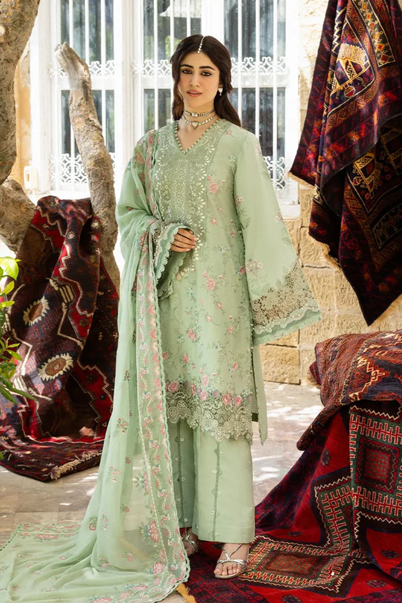 Kahf Karandi Emb Chiffon'25 - KKH-01 PRIMROSE