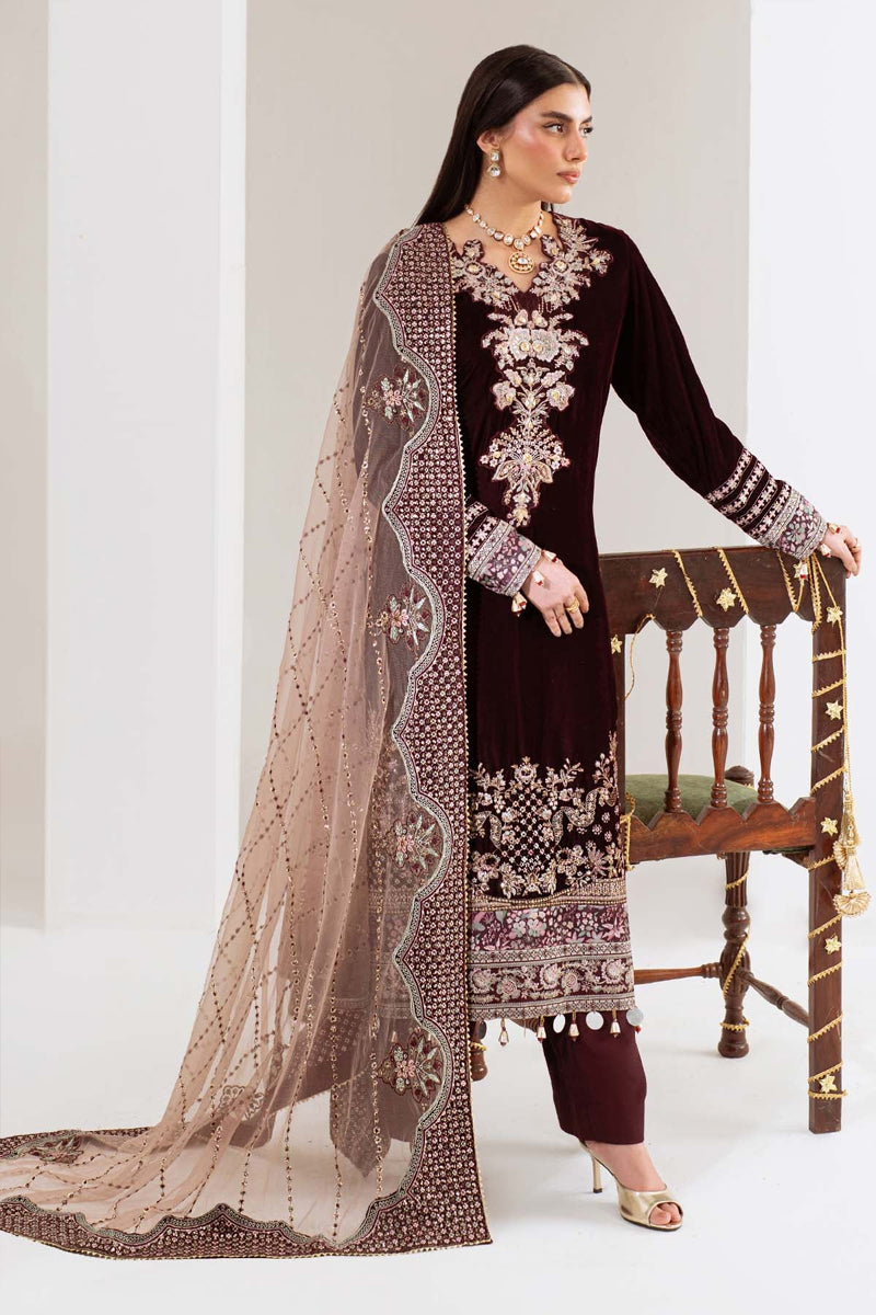 Nureh Maya Velvet Unstitched'25 - NW-110