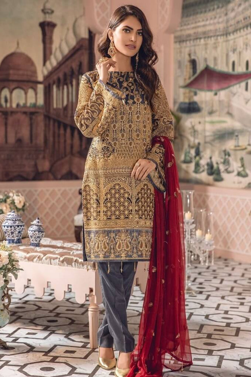 Freesia by Maryum N Maria Emb Chiffon - FE-03