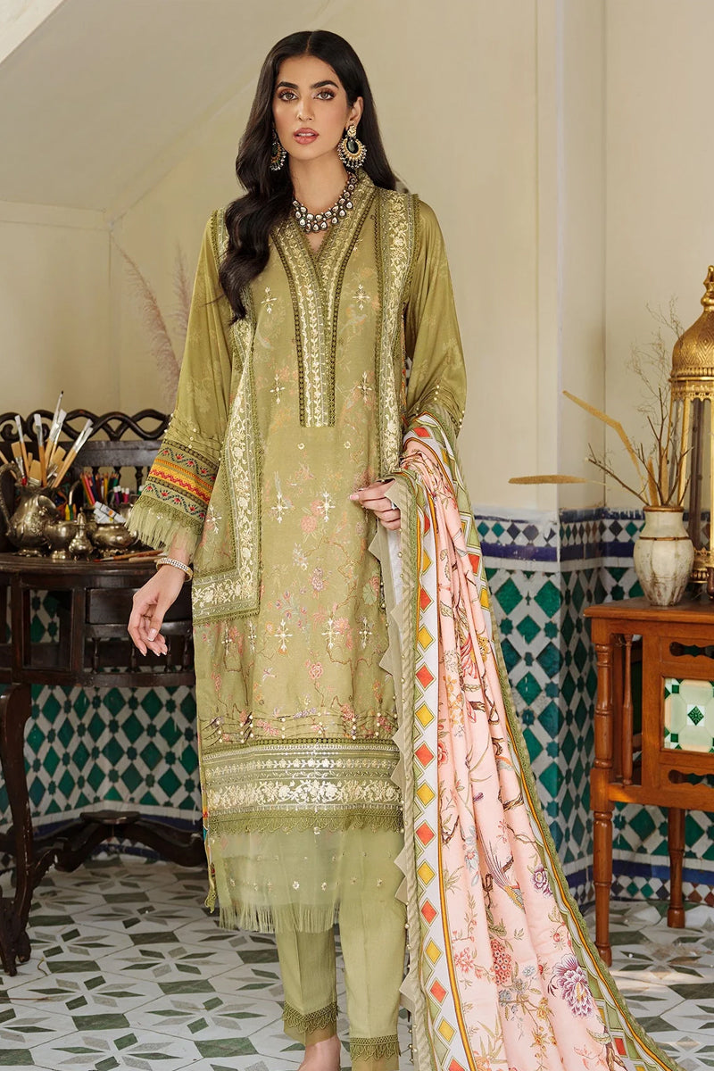 NOOR-EMBPRNTSHWL - D7B LAUREL