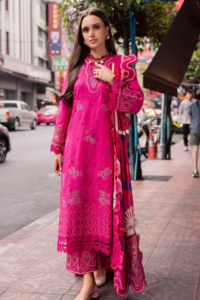 Marjjan Carnation Emb Lawn'25 - MBL-17 B (HOT PINK)