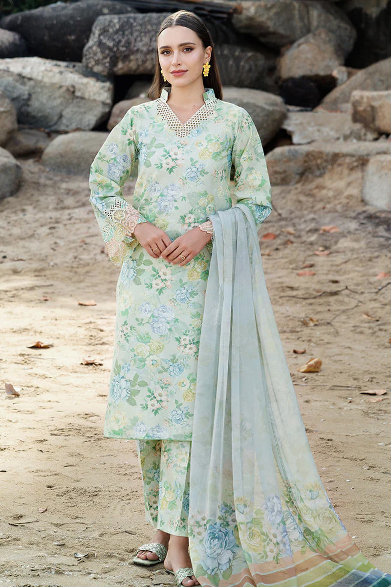 Farasha Printed Essentials'25 - Mint Bloom