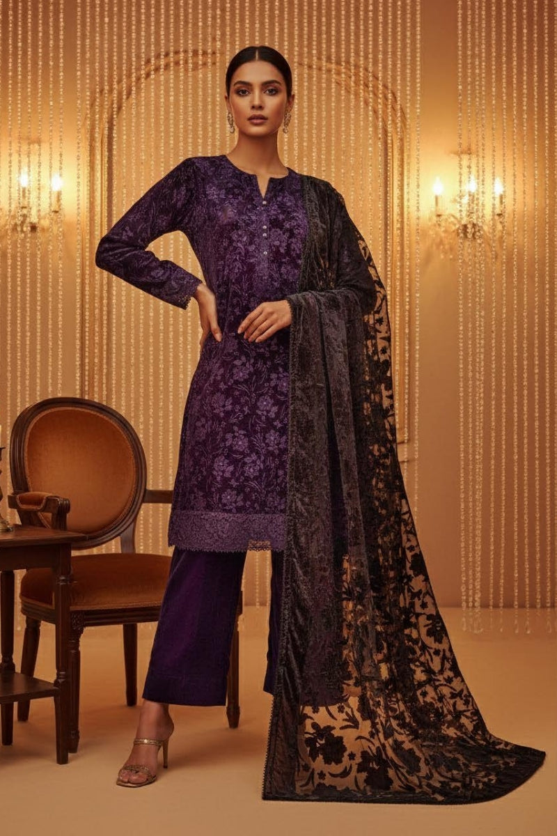 Nazakat by Mahees Printed Velvet'26 - ML-04