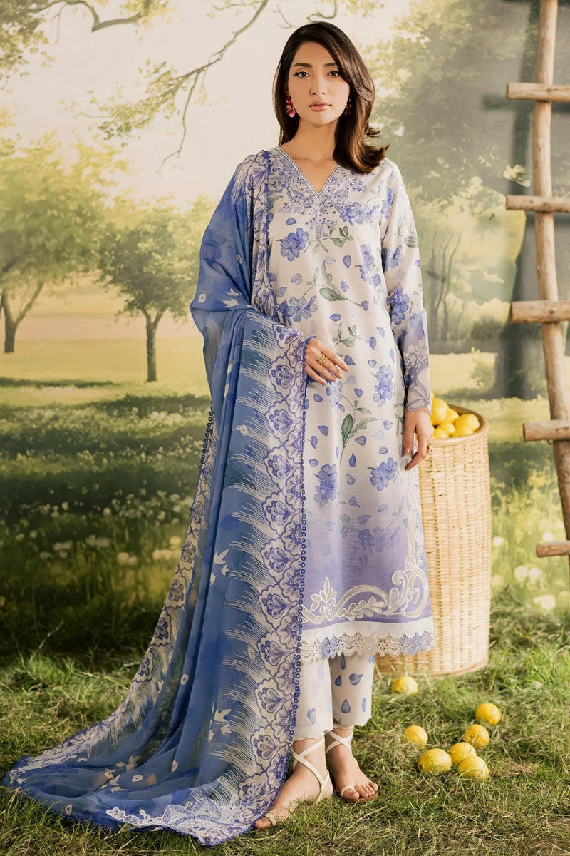 Nureh Bloom Emb & Printed Lawn'26 - BL-16