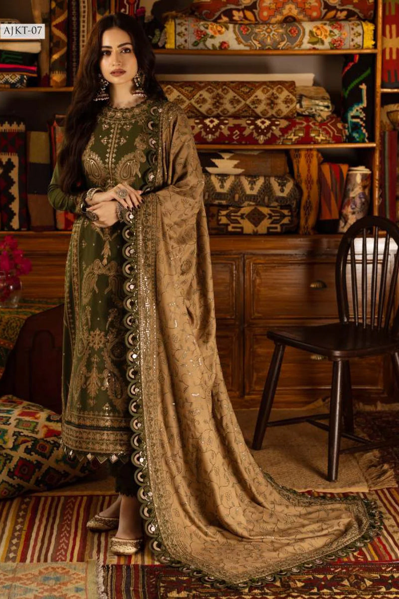Asim Jofa Kashmiri Taanka Emb Shawl'23 AJKT-07