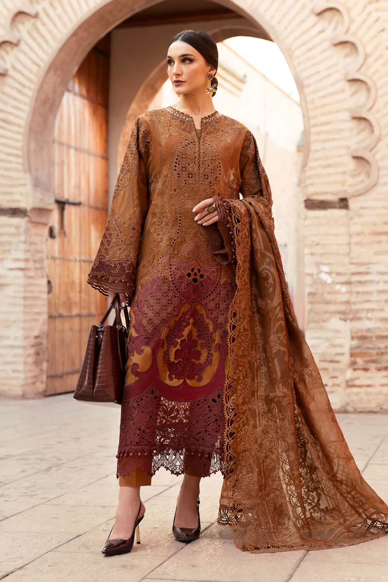 Maria.B - Embroidered Paper Cotton Suit | D-2501-B