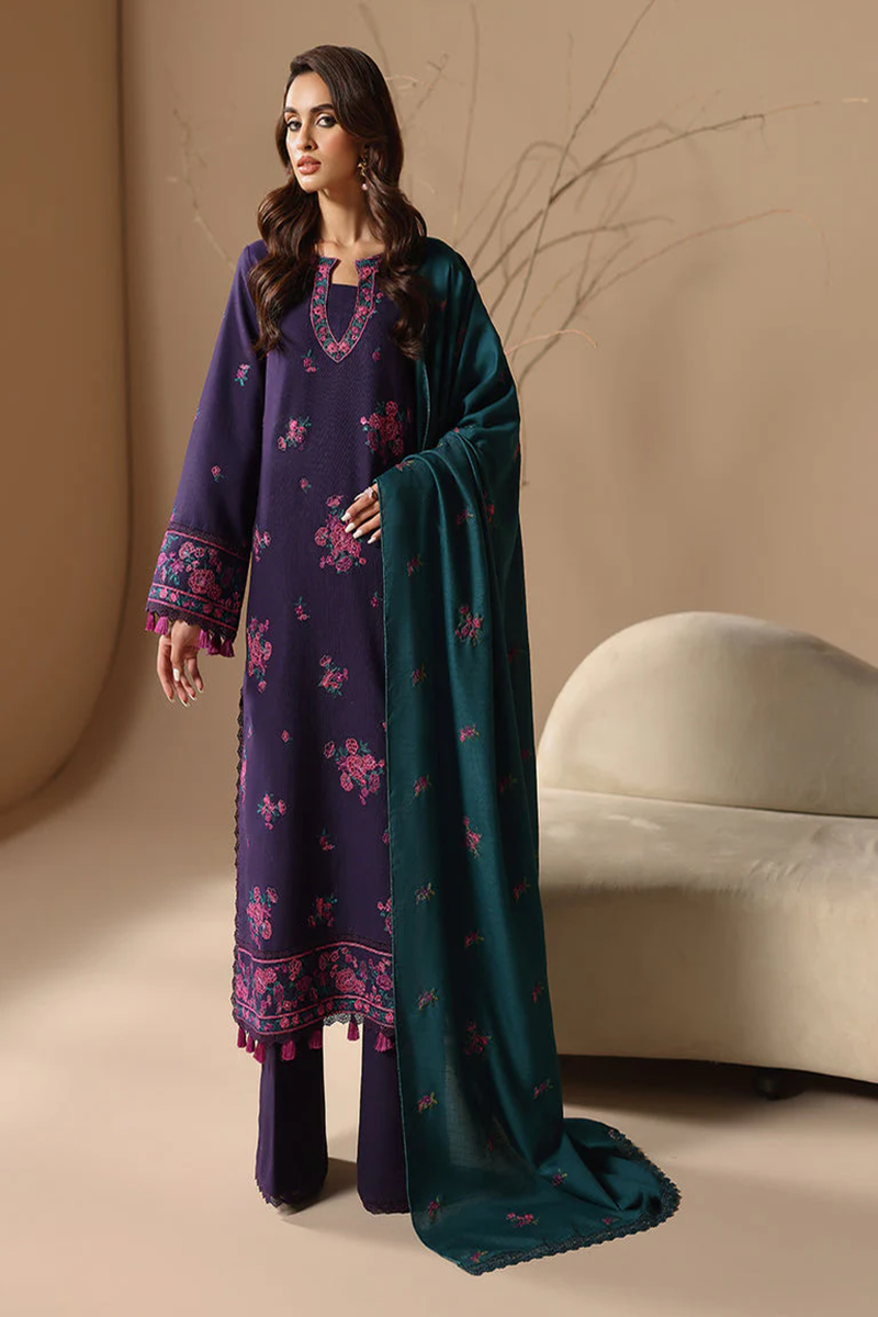 RAJBARI Nissa Embroidered Khaddar - D-06