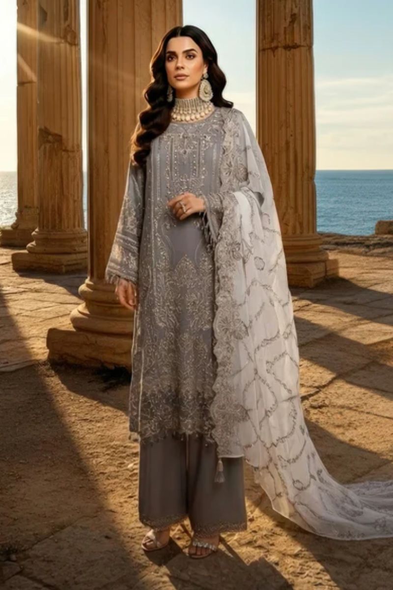 Imrozia Serene Mehr-e-Mah Emb Chiffon - I-246 Lalezar