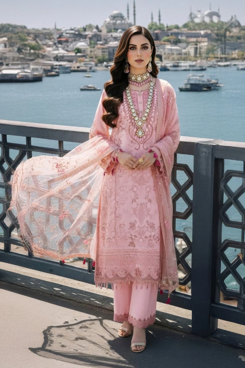 Imrozia Serene Mehr-e-Mah Emb Chiffon - I-242 Meleknaaz